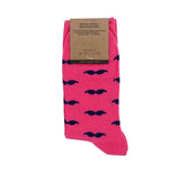 La Moustache Rose // Patterned Socks - Zockz