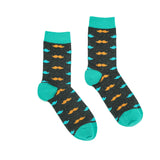 La Moustache Orange // Patterned Socks - Zockz