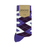 Midnight Purple // Argyle Socks - Zockz