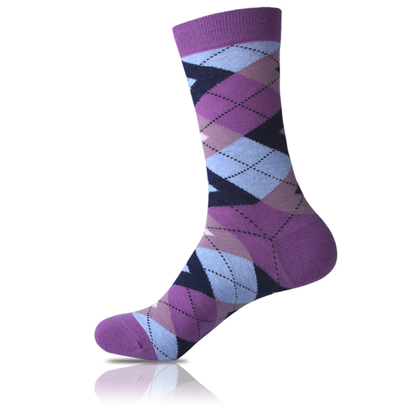 Evening Purple // Argyle Socks - Zockz