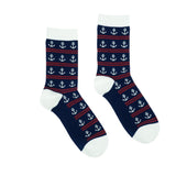 Navy // Patterned Socks - Zockz